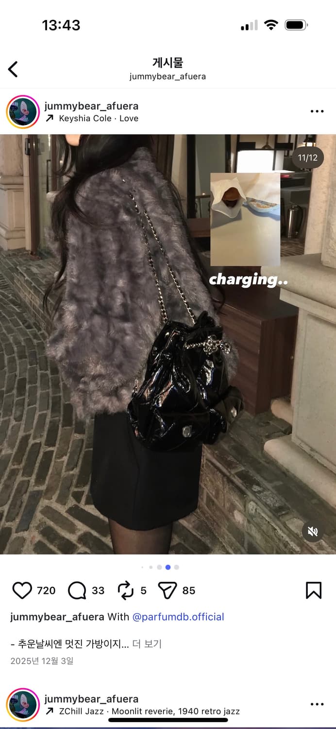 윤세 퍼자켓 (차콜) 상품이미지5