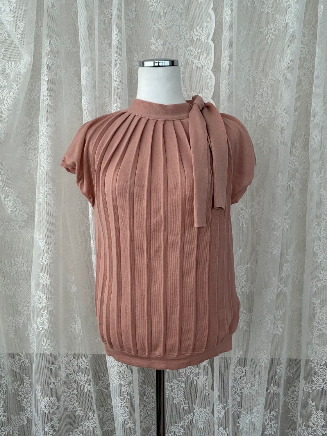 95) 막스마라 MAX MARA 핀턱 하프 니트 핑크 상품이미지2