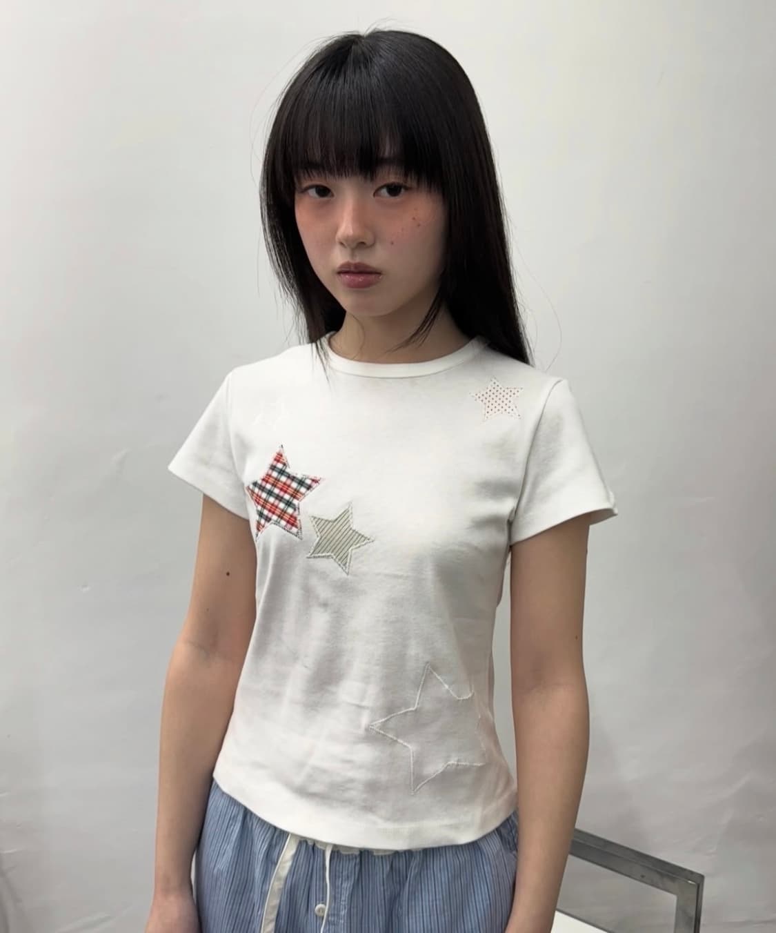 Aeae check star tee 체크 스타 반팔티 상품이미지1