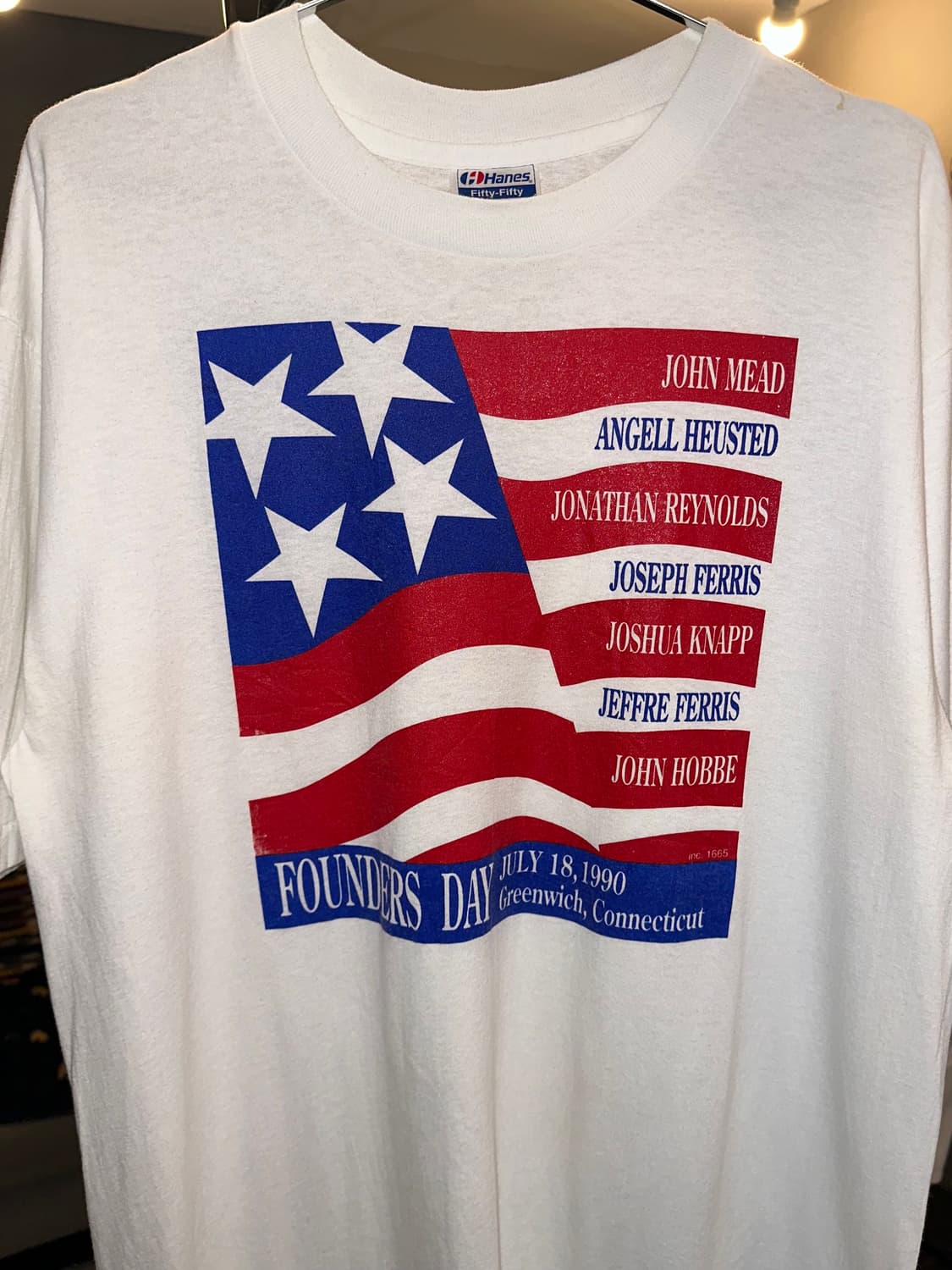 90’s Hanes 50/50 American Flag single T 상품이미지3