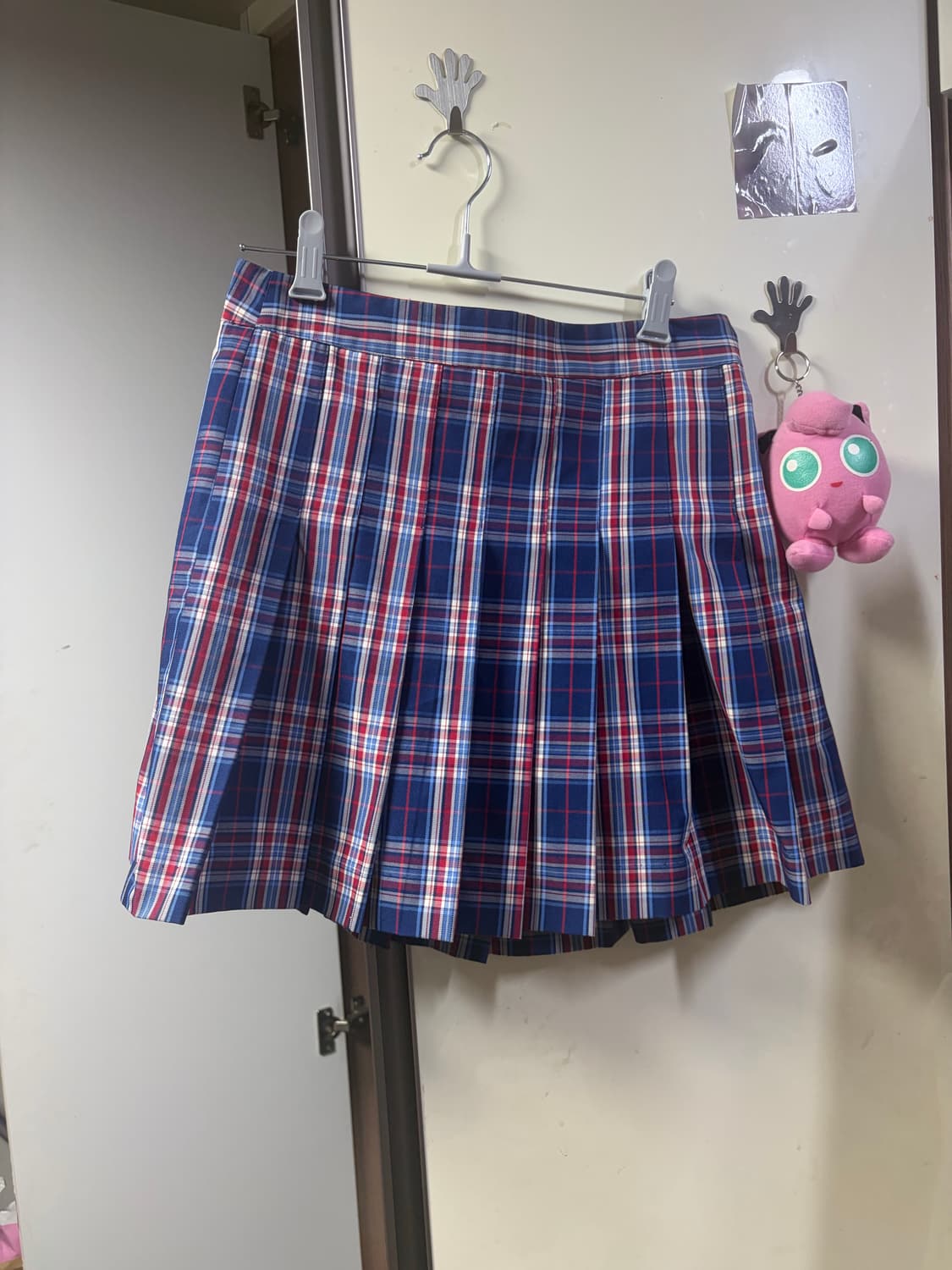 체크 테니스 스커트 블루 상품이미지2