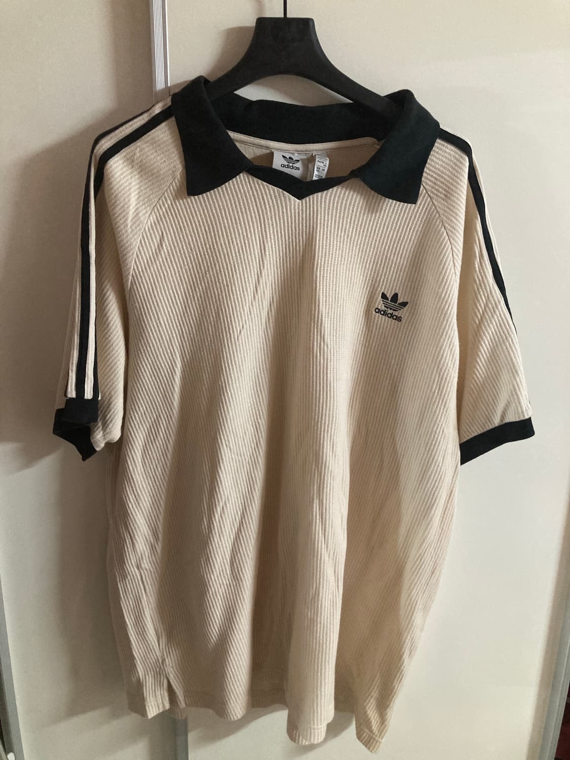 [4XL] 아디다스 아디컬러 와플 폴로 셔츠 반팔 화이트 상품이미지1