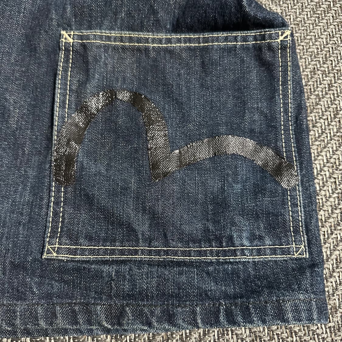 Evisu 페인팅 로고 데님 자켓 상품이미지5