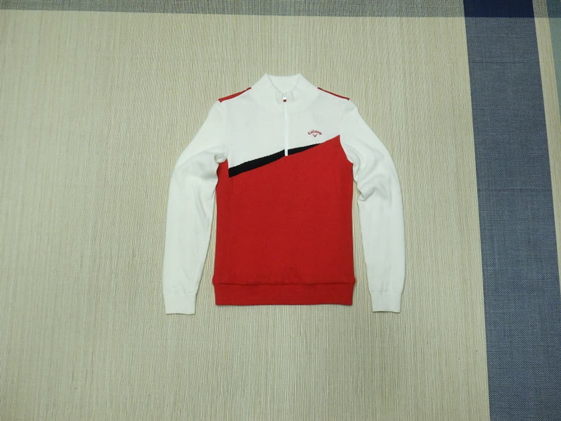 (95size) 캘러웨이 여성 터틀넥 반집업 방풍 니트 상품이미지1