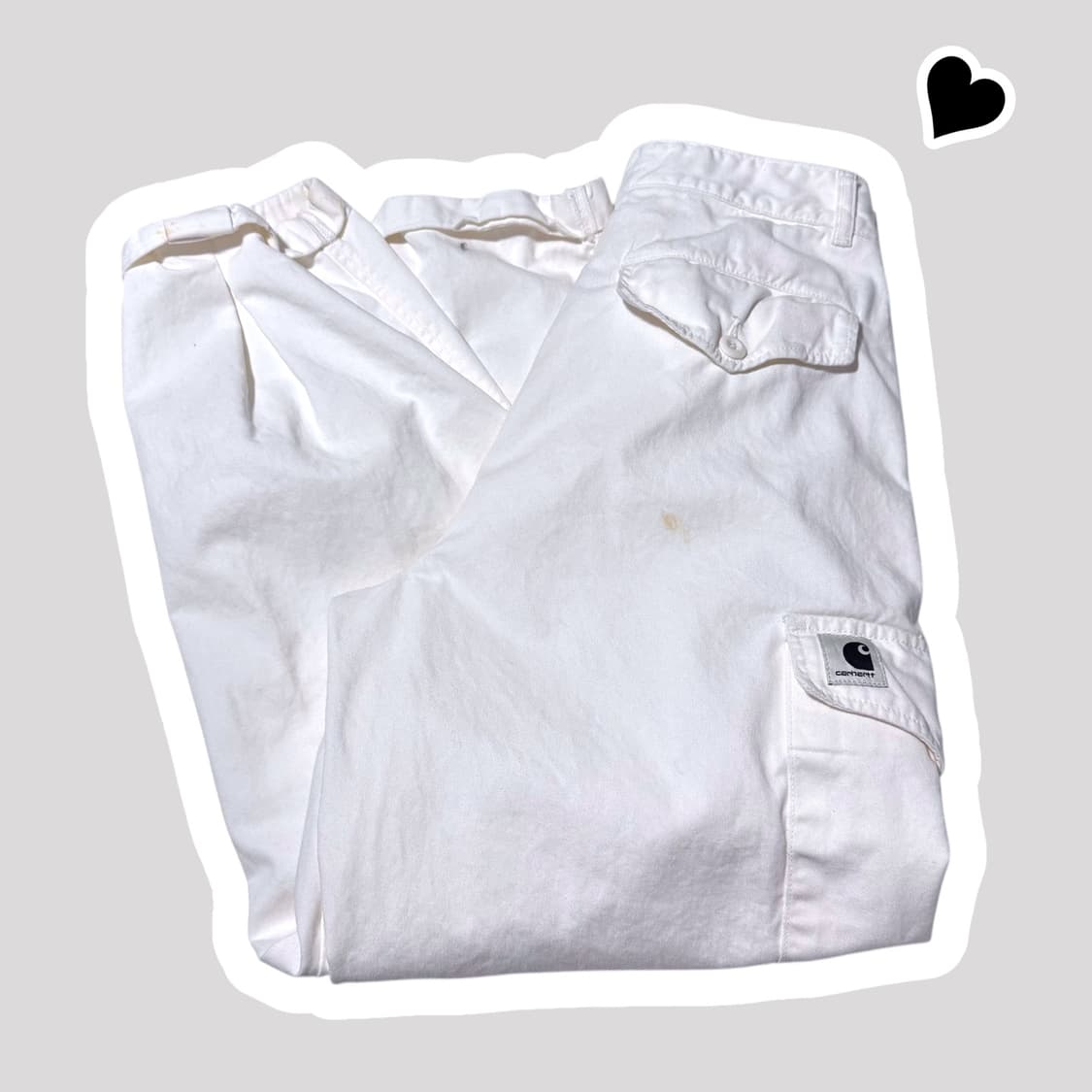 칼하트 화이트 카고 팬츠 상품이미지1