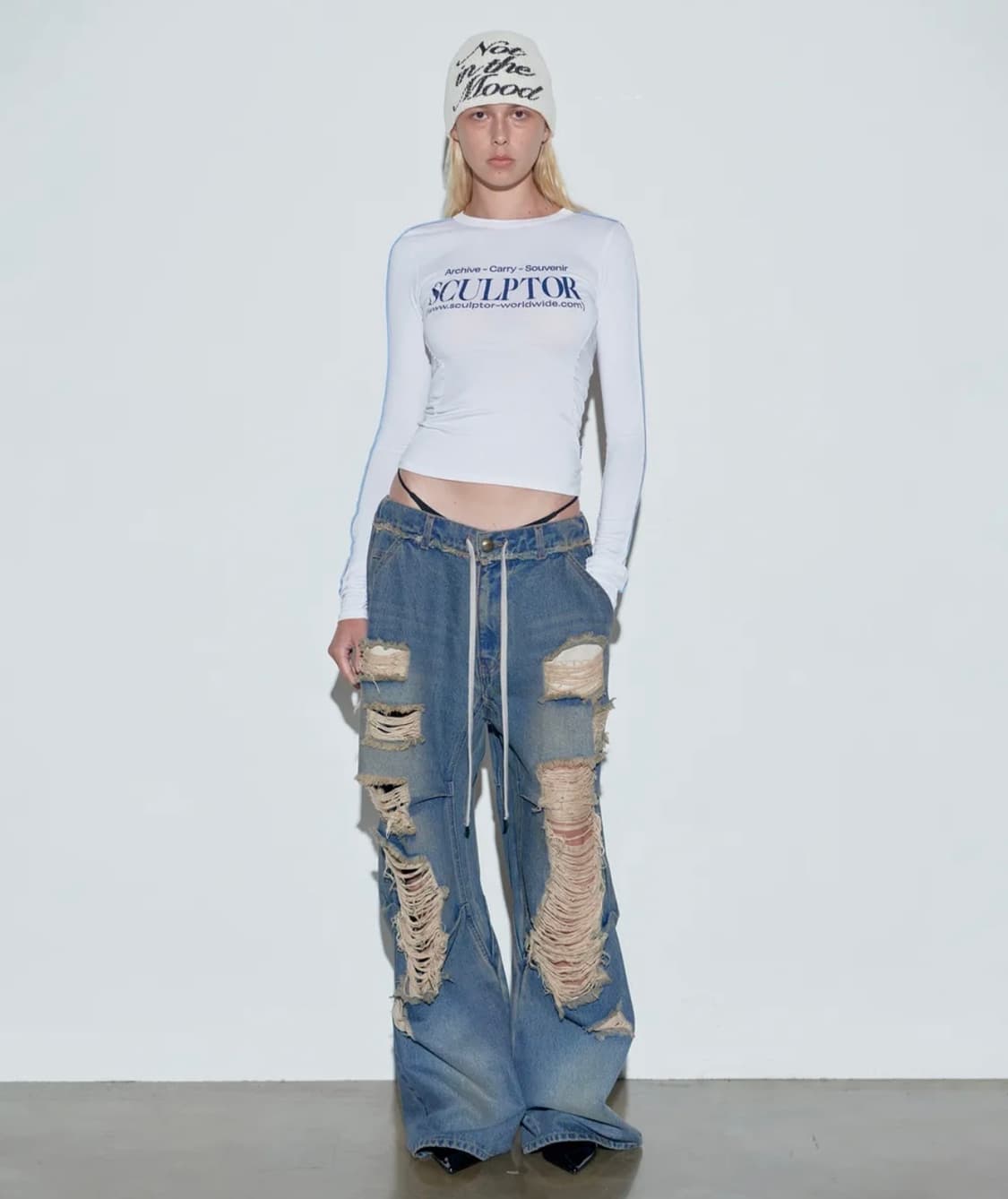 Sculptor Destroyed Denim Pants Indigo 상품이미지2