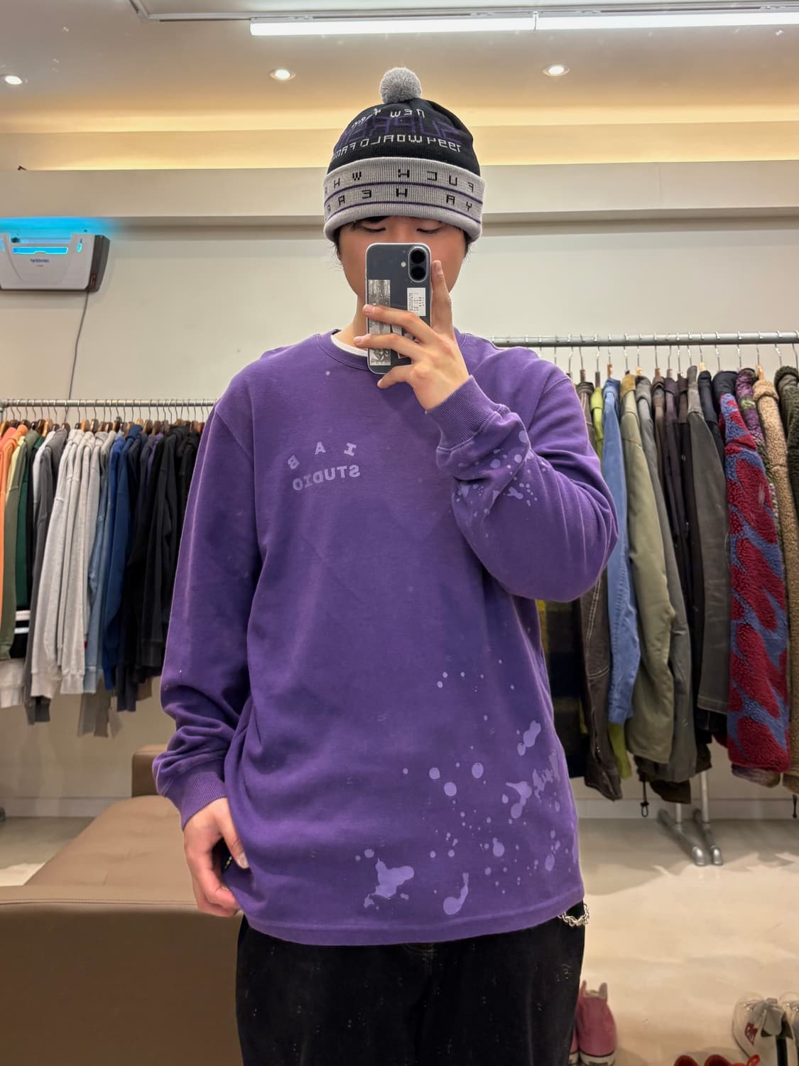 아이앱 스튜디오 스플래쉬드 롱슬리브 티셔츠 상품이미지8