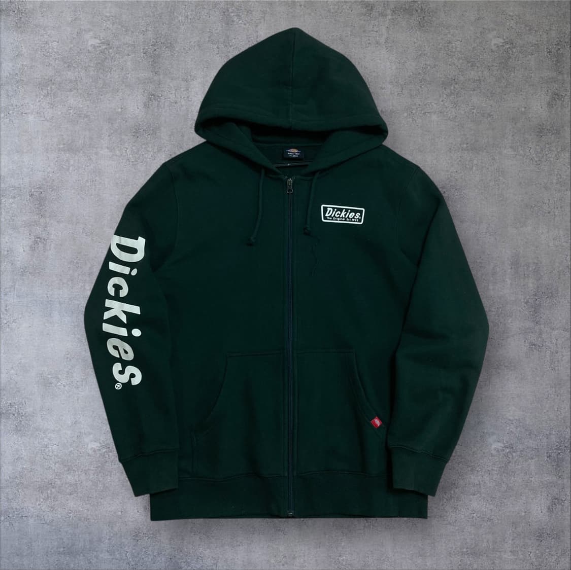 디키즈 스펠아웃 빅로고 그린 컬러 후드 집업 상품이미지1