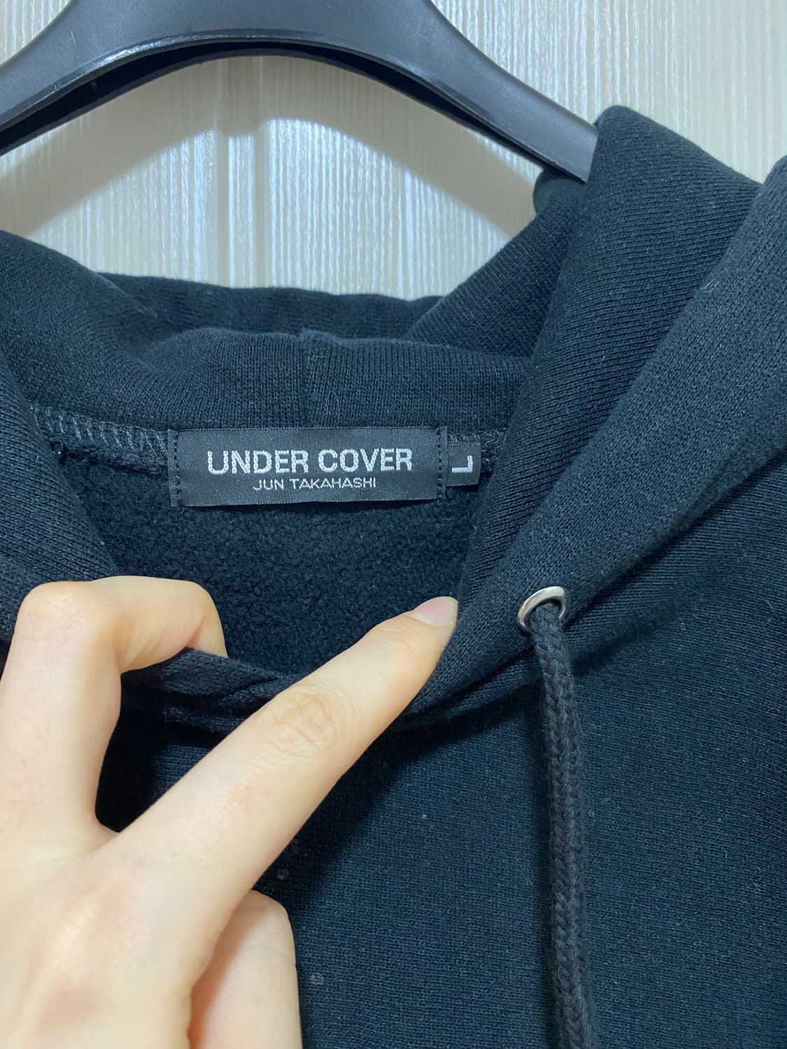 언더커버(UNDER COVER) 블랙 후드티 L 상품이미지4