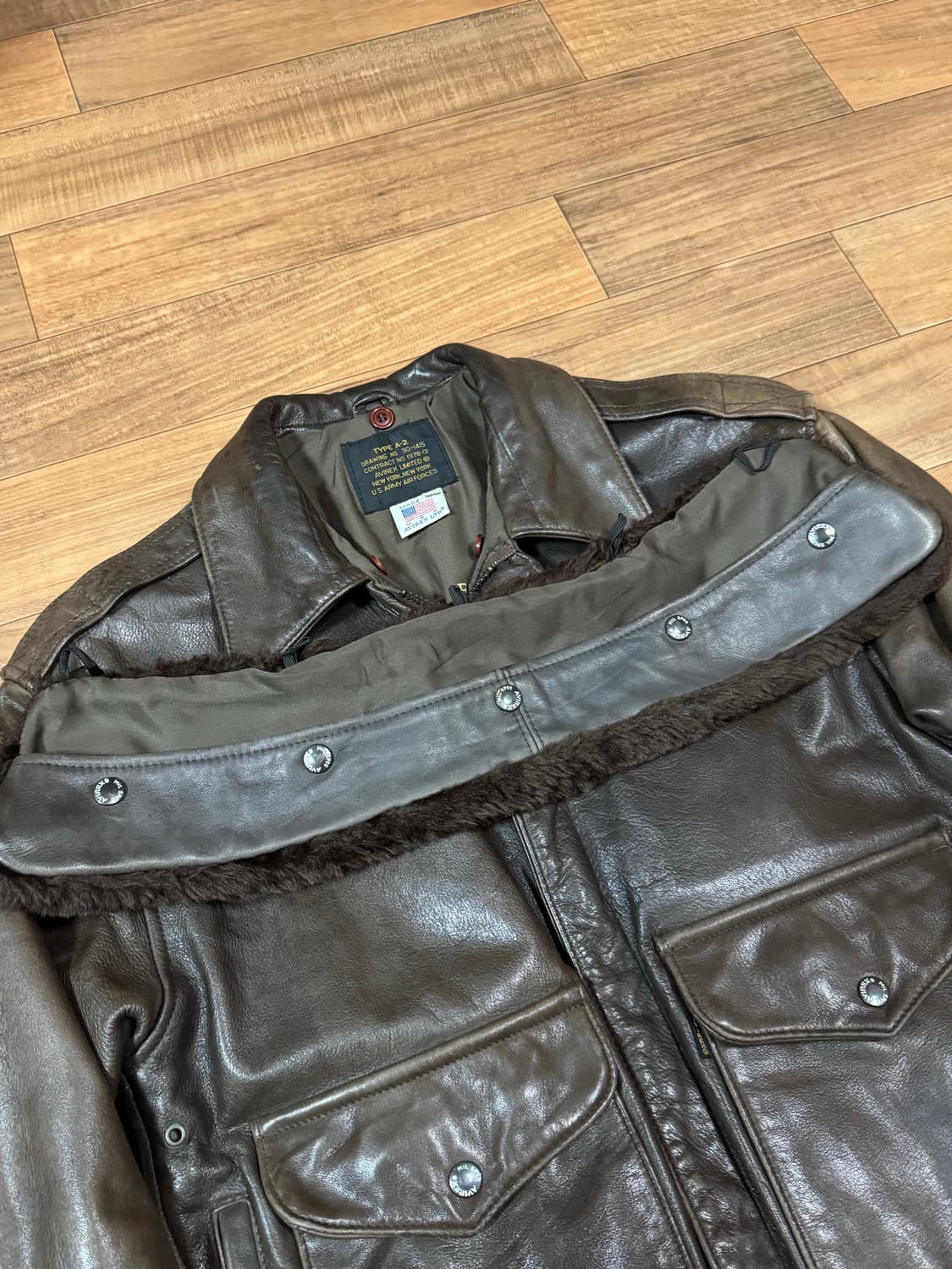 아비렉스 A-2 가죽자켓 / 밀스펙 / MADE IN USA 상품이미지4