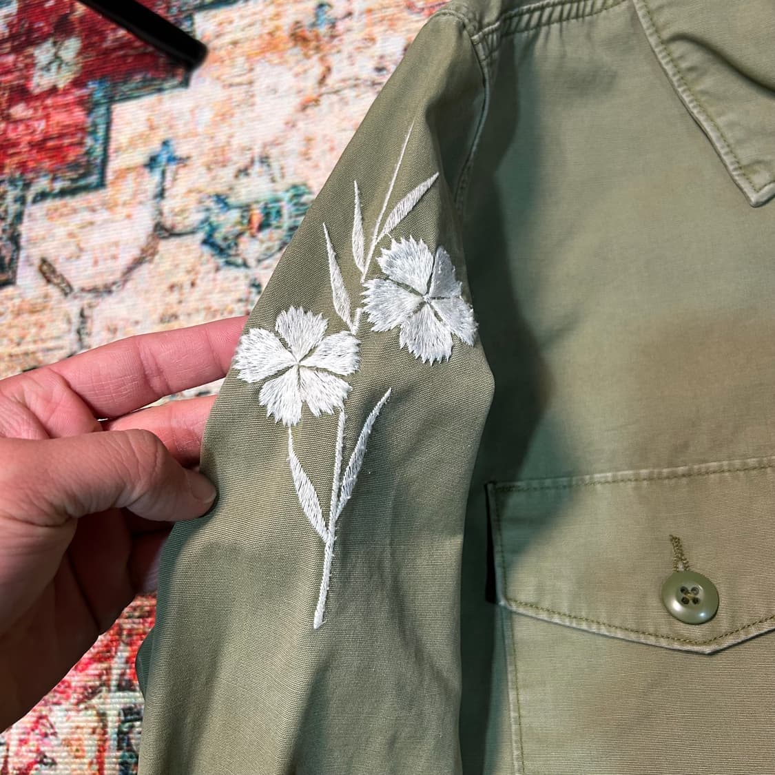 [L] 리바이스 플라워 자수 퍼티그 셔츠 상품이미지3