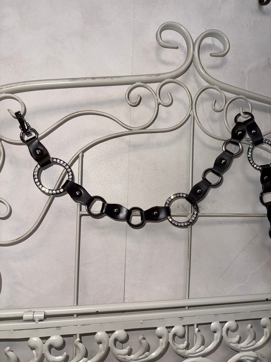 Dark brown ring cubic chain belt 상품이미지2