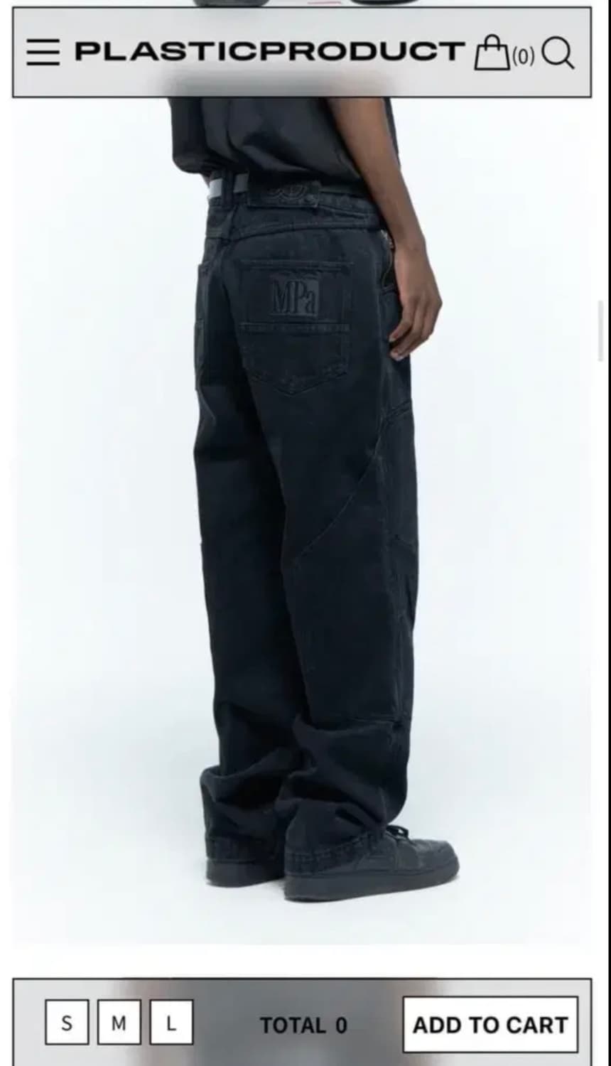 플라스틱프로덕트 CALF POCKET PANTS 블랙 판매합니다 상품이미지3
