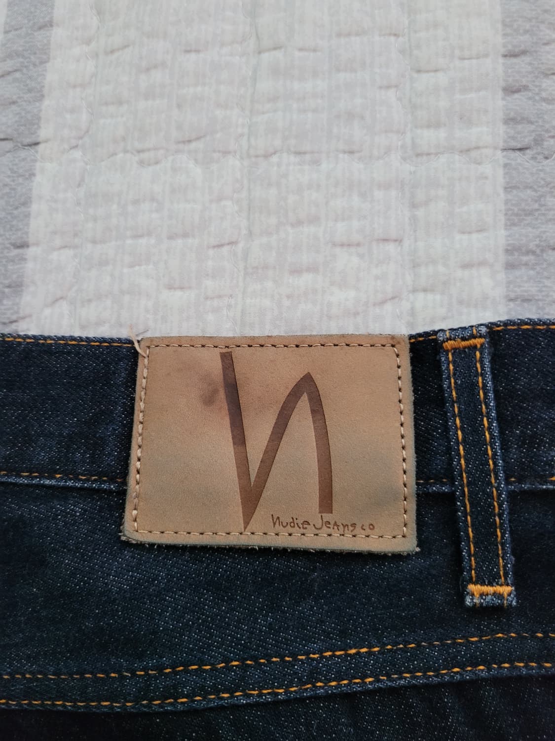 누디진 스트레이트알프 13온스 드라이 진청셀비지 탭33 실31-32사이즈 상품이미지7