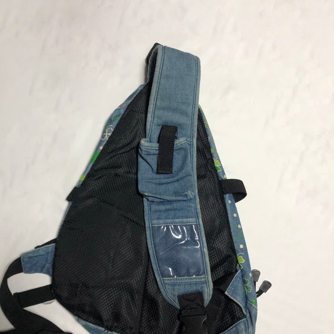 데님 클로버 원숄더 백팩 상품이미지5
