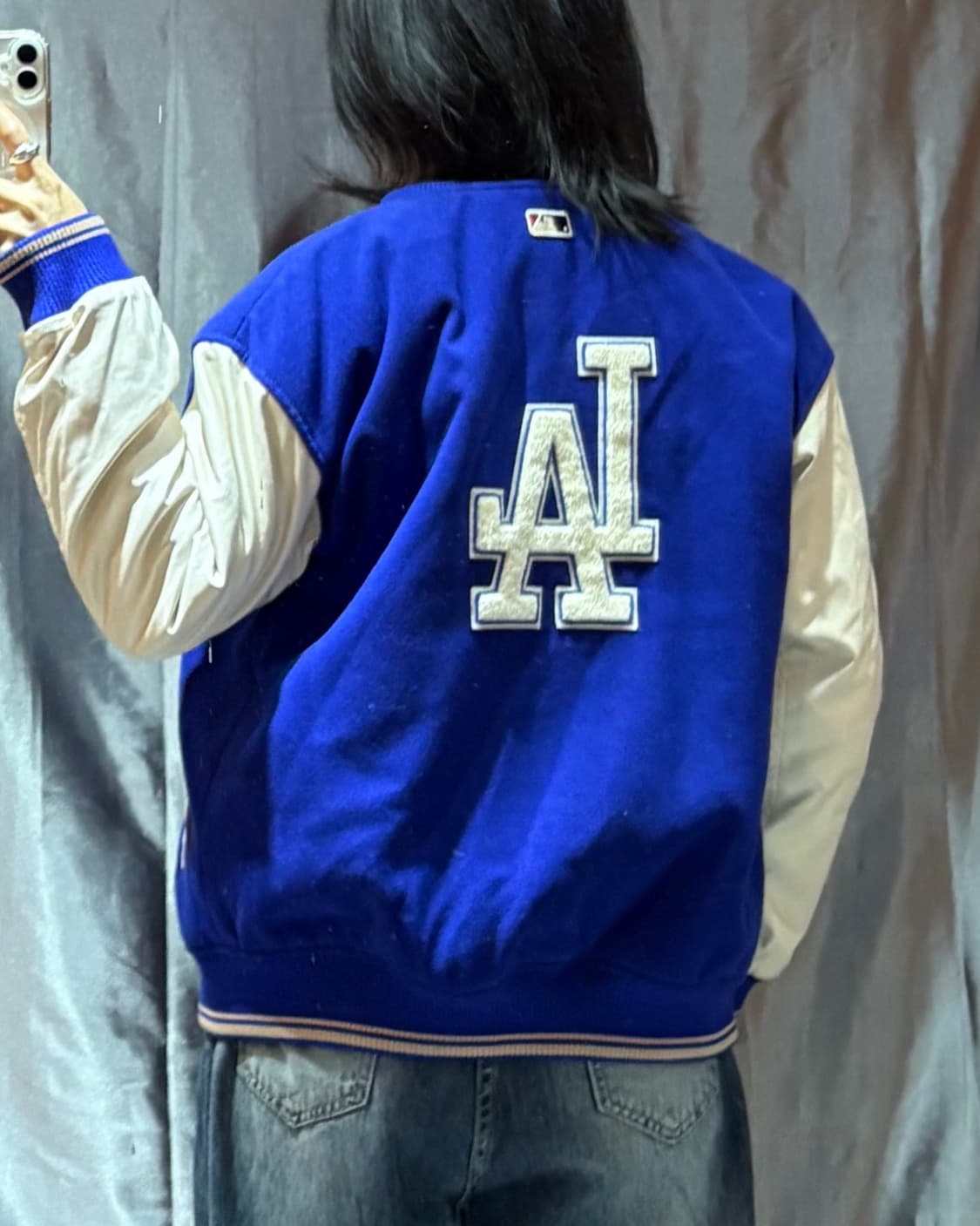 XS MLB LA 블루 배색 바시티 상품이미지2