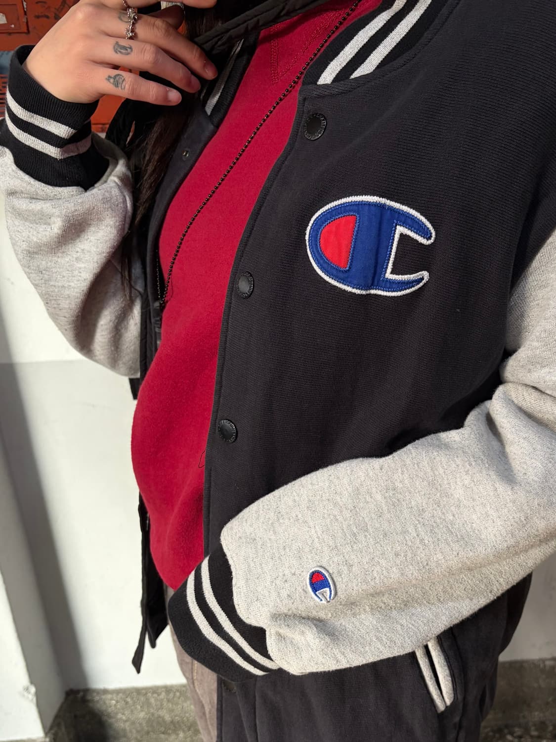 90s CHAMPION 스웻 스타디움 자켓 상품이미지2