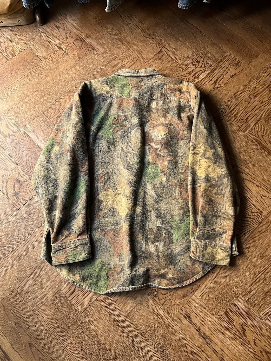 [XL]USA 빈티지 트리 카모 헤비 샤모아 헌팅셔츠 상품이미지6