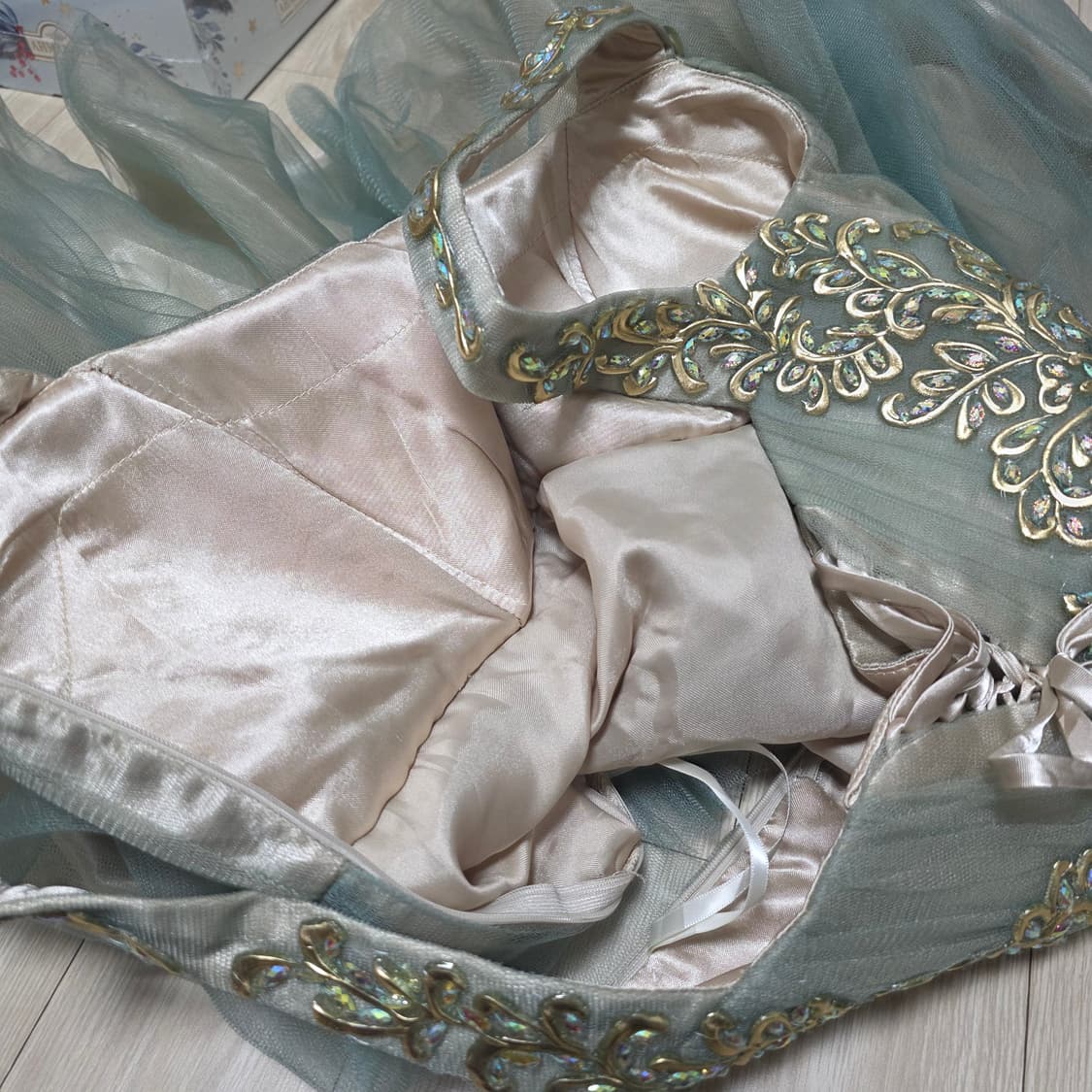 일본빈티지)oz 파티걸 레이스 미니드레스 등코르셋망사연말행사큐빅댄스로맨틱 상품이미지6