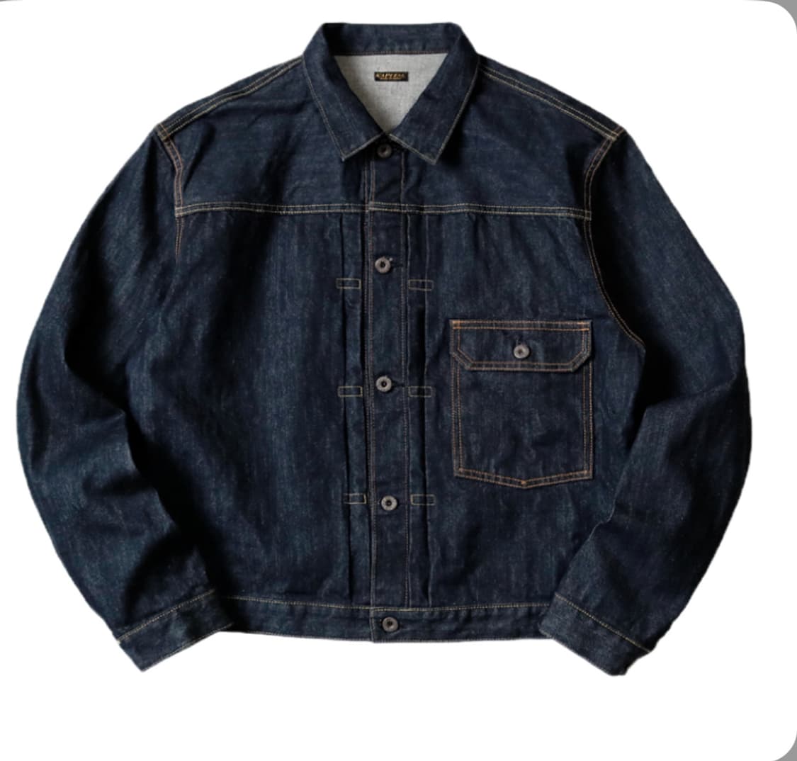 캐피탈 14온즈 1st 원 워시 청자켓 인디고 6사이즈 상품이미지1