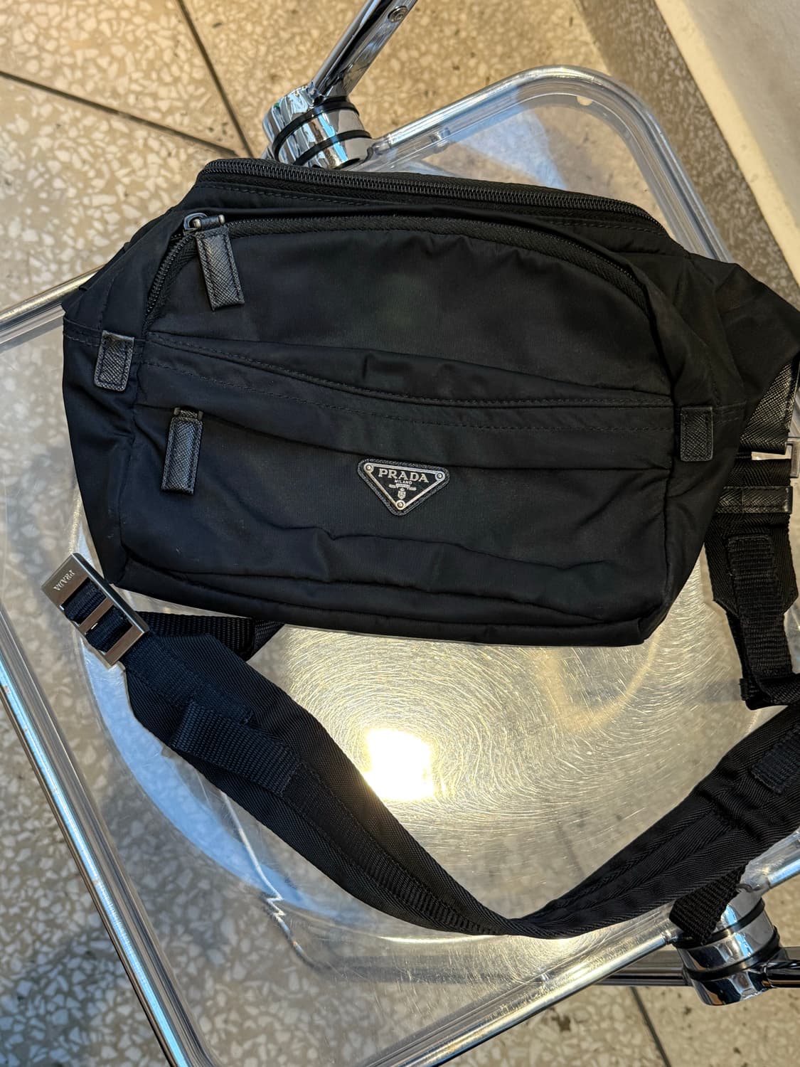 Prada Nylon Saffiano Leather Bag Strap B 상품이미지1