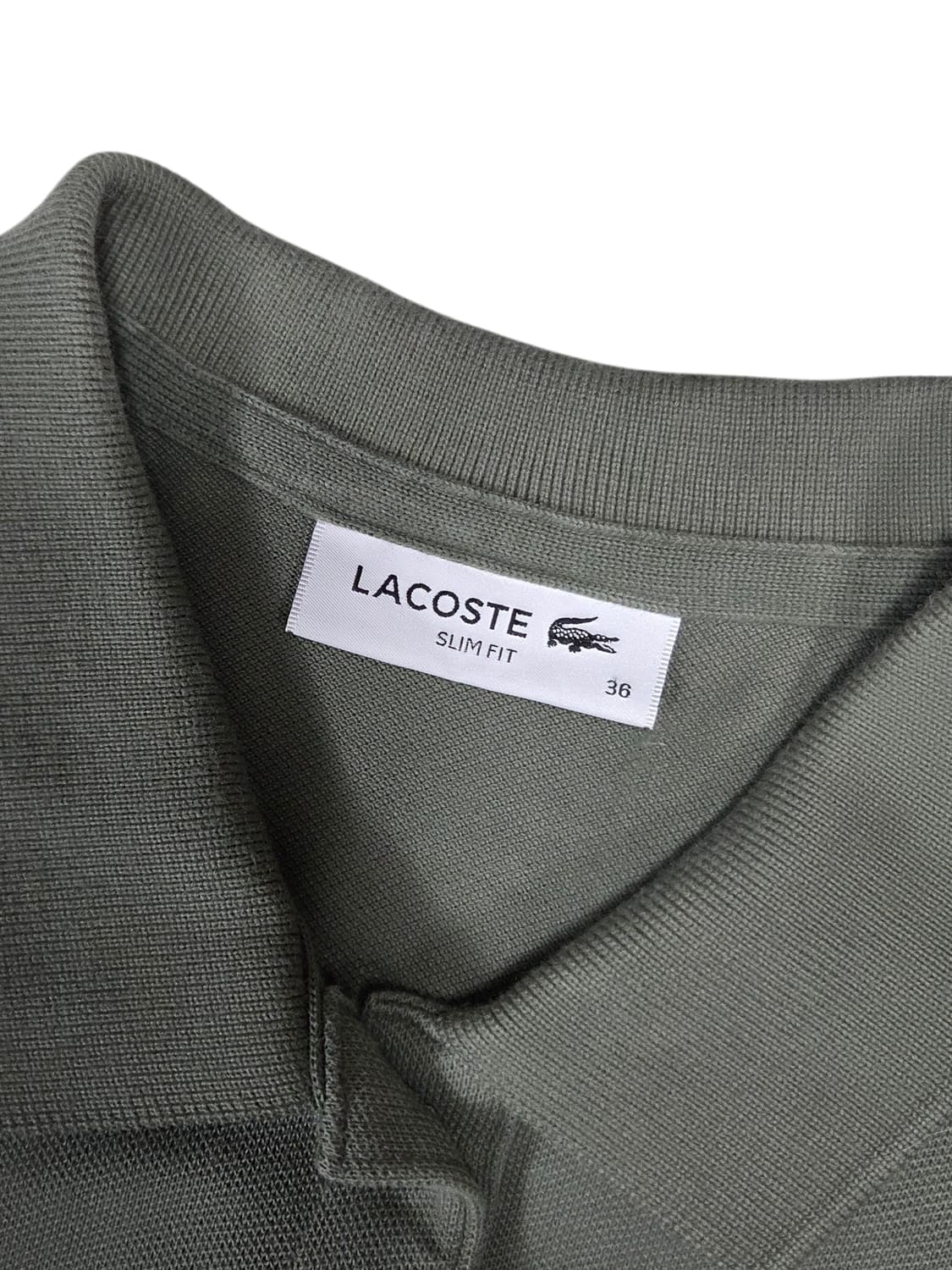 라코스테 카키색 반팔 카라 미니 원피스 36 상품이미지4