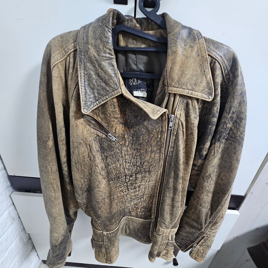 Vintage Genuine Leather Grunged Washed 상품이미지1