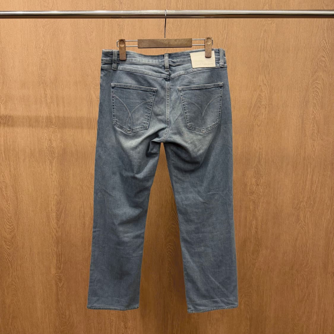 캘빈 클라인 진스 데님 팬츠 워싱 5포켓 버튼업 슬림 스트레이트핏 그레이 상품이미지3