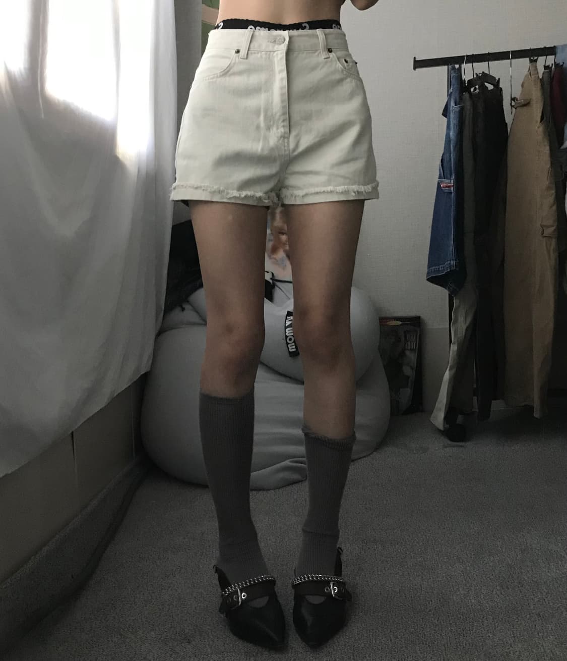 미스치프 아이보리 쇼츠 상품이미지1