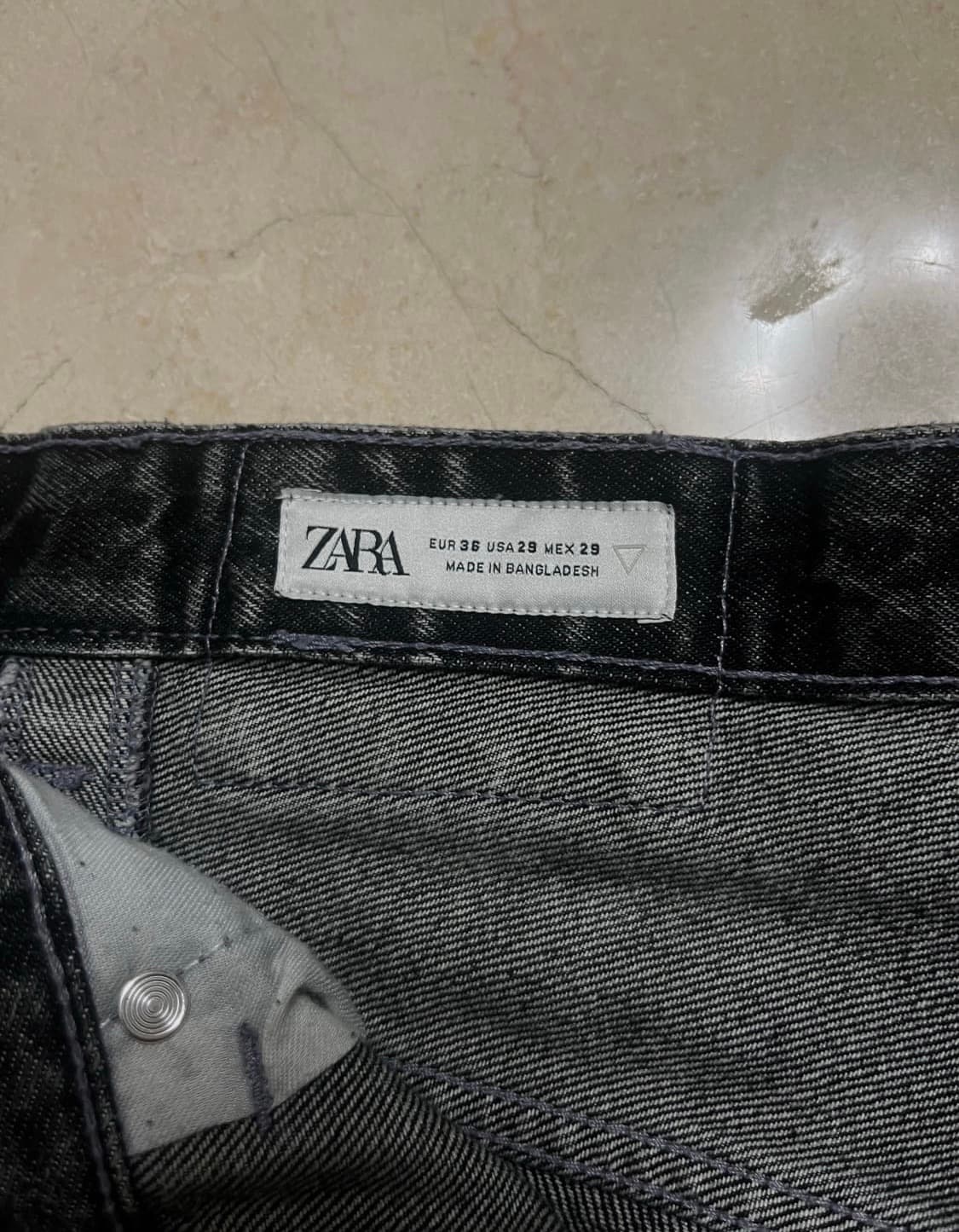 자라 흑청 데님 팬츠 (29,zara) 상품이미지3