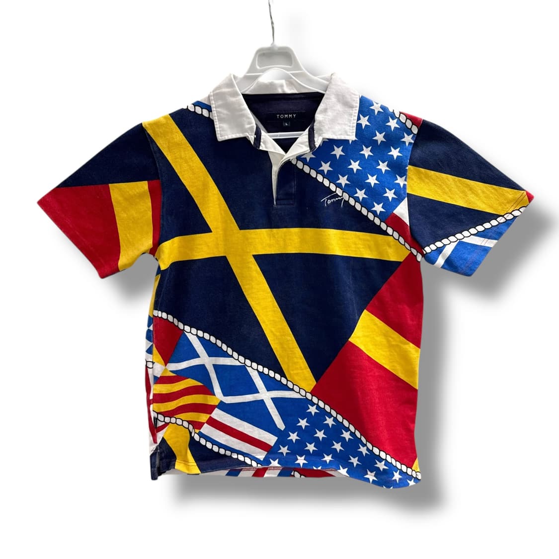 [L] 타미힐피거 멀티컬러 반팔 카라티 상품이미지3