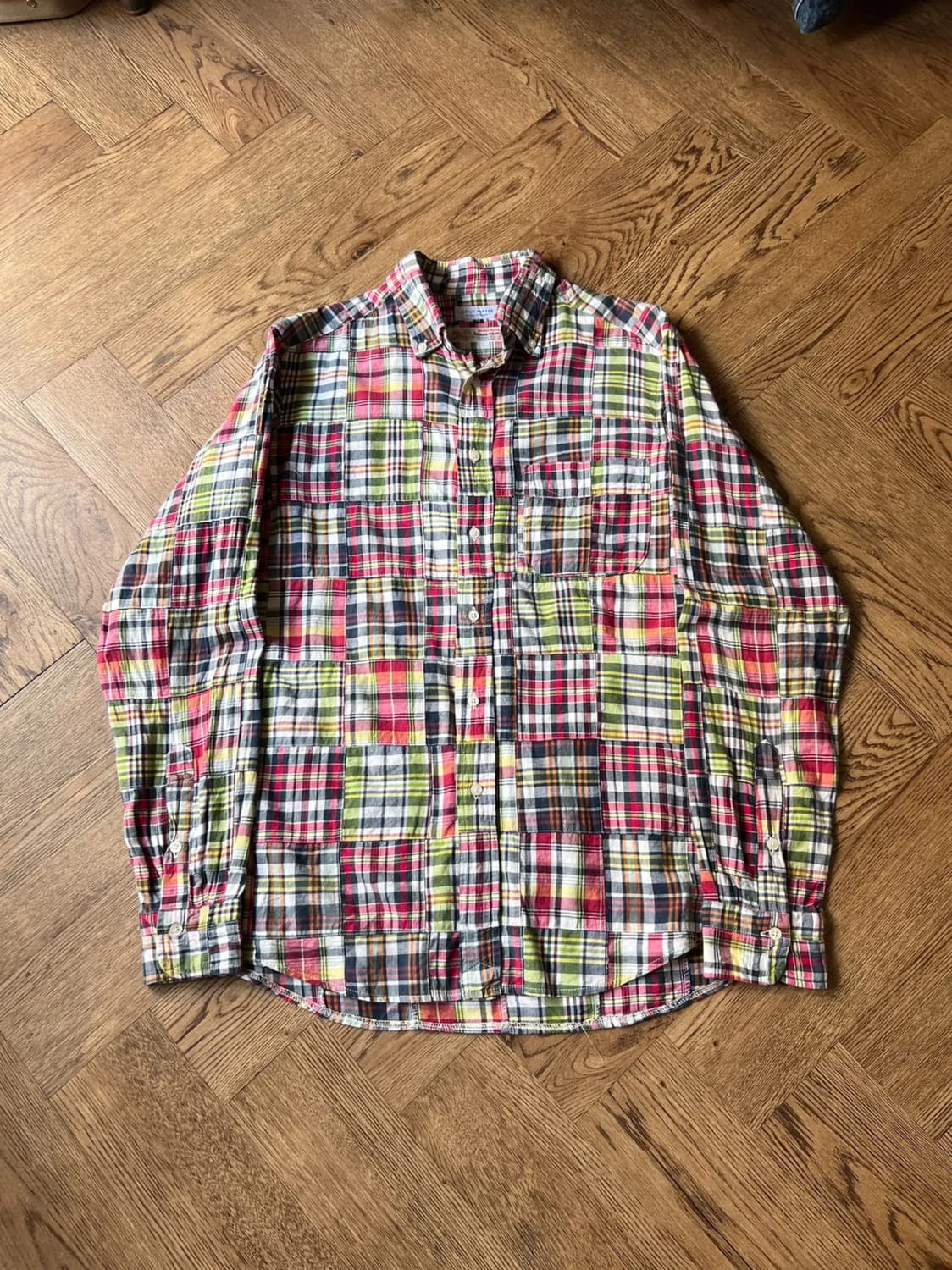 [M]인디안 마드라스 패치워크 우븐 셔츠 상품이미지1