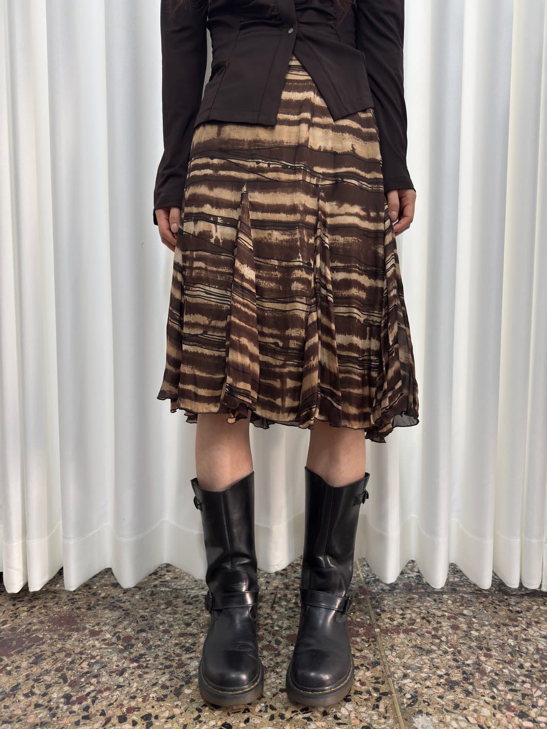 pattern midi skirt 상품이미지3
