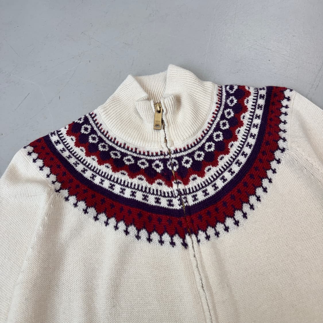 JPN 제팬 에스닉 투웨이 니트집업 상품이미지3