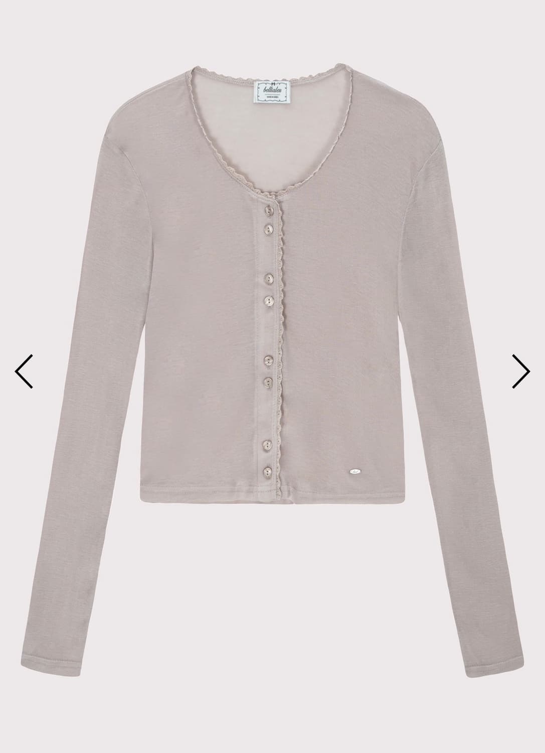 벨리아르 Lace tencel cardigan 레이스 텐셀 가디건 베이지 상품이미지1