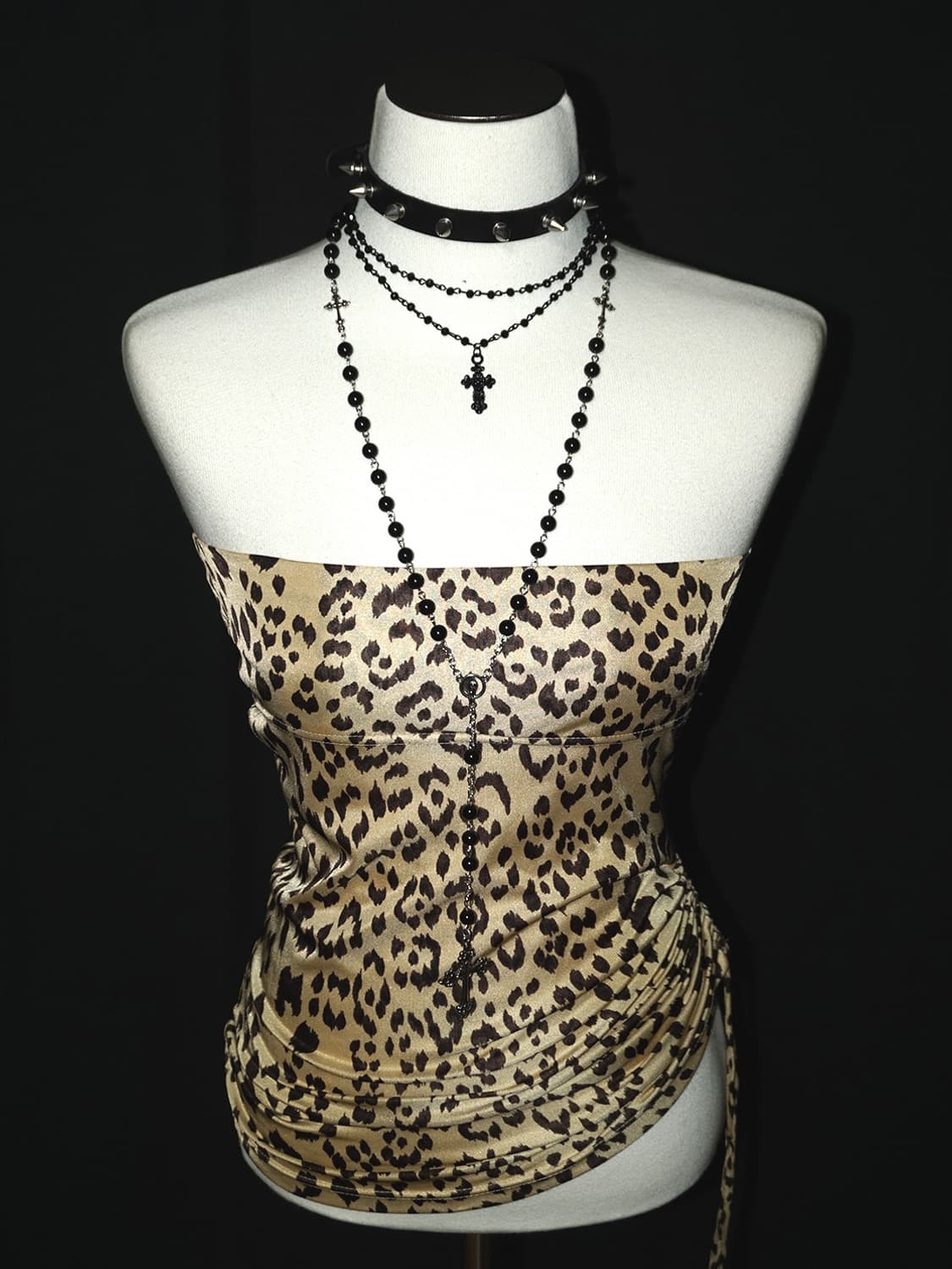 (laisse passe) side shirring gyaru top  상품이미지3