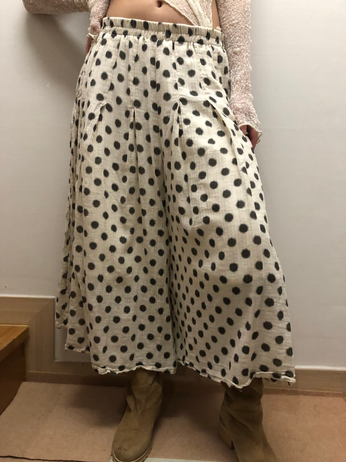 빈티지 화이트 도트 벌룬 팬츠 상품이미지7