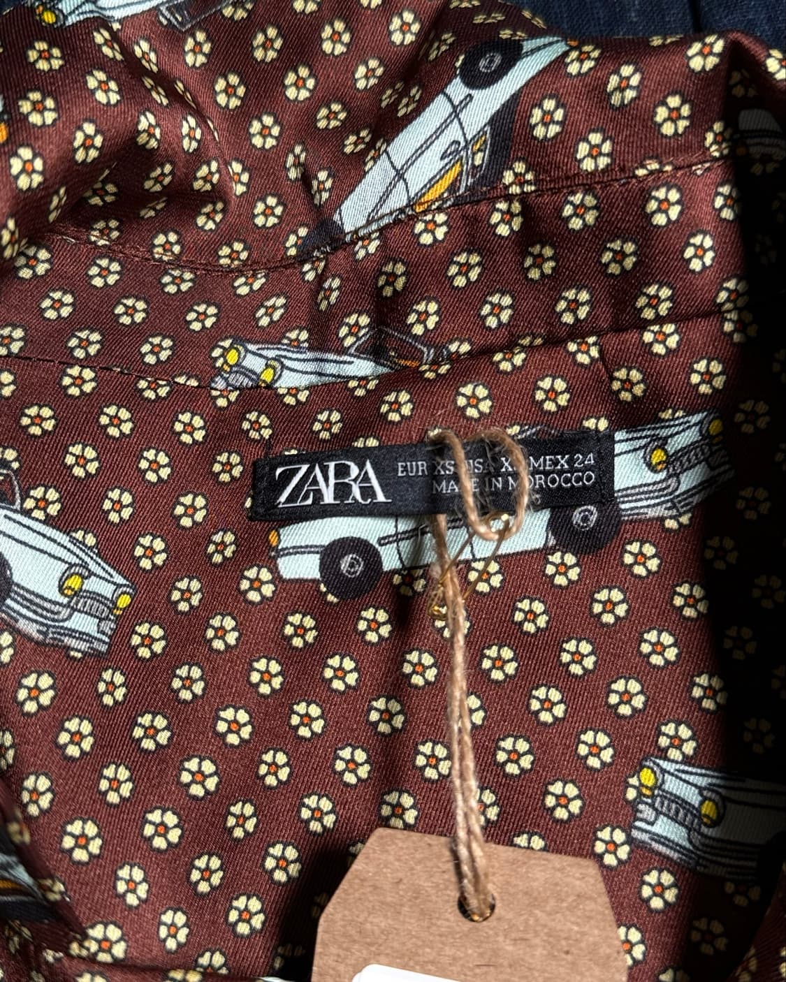 Zara 레트로카 프린트 셔츠 XS 상품이미지4