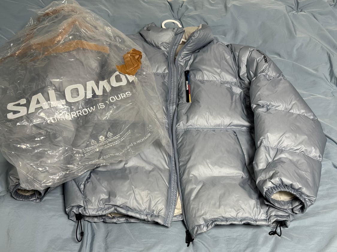 살로몬 컨투어 다운 패딩 XL 라이트 블루(상태A) 상품이미지1