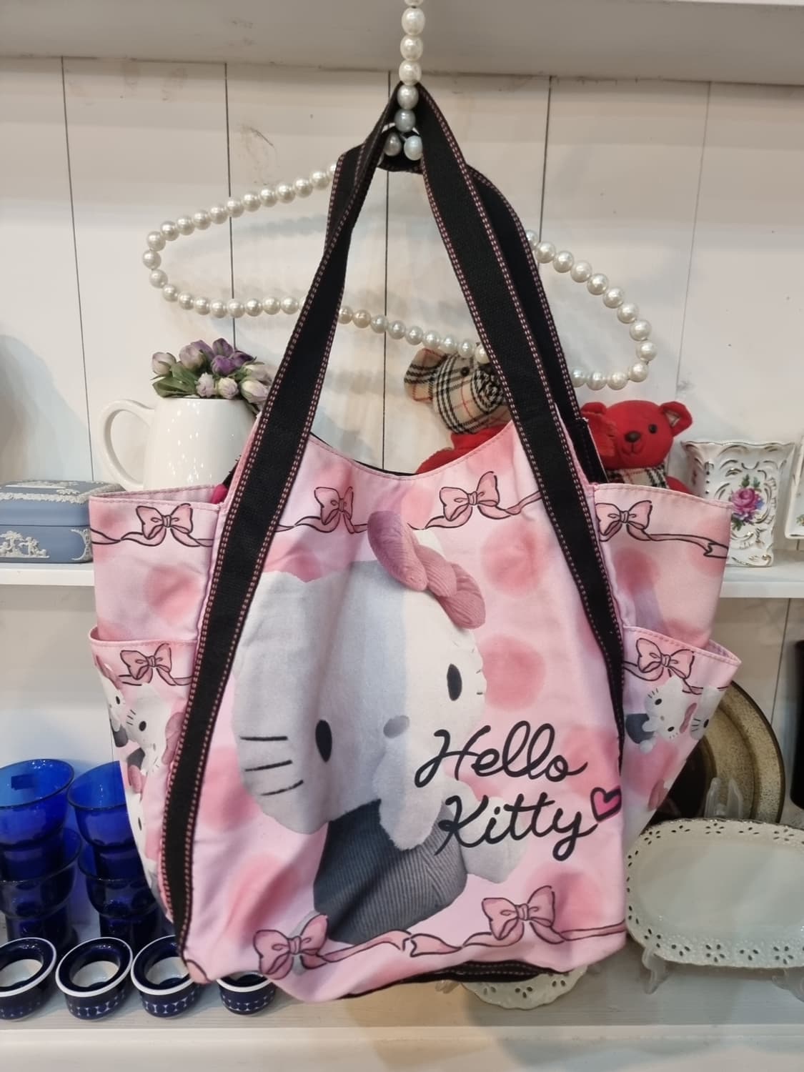 헬로키티  디아리시모 콜라보 리본 토트백 상품이미지1