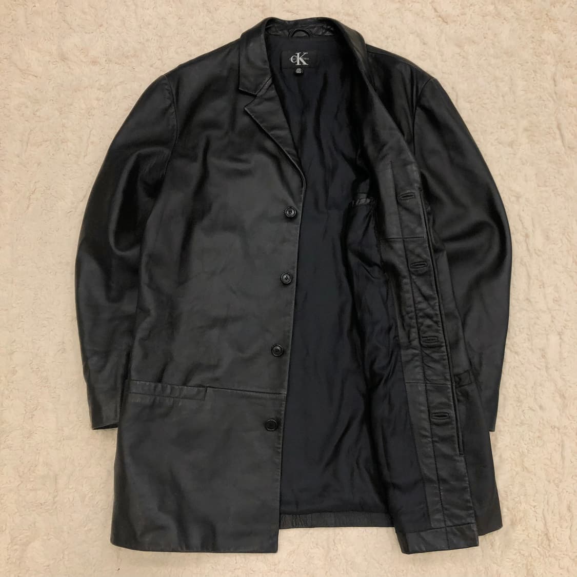 캘빈클라인 양가죽 미니멀 레더 가죽 코트 상품이미지3