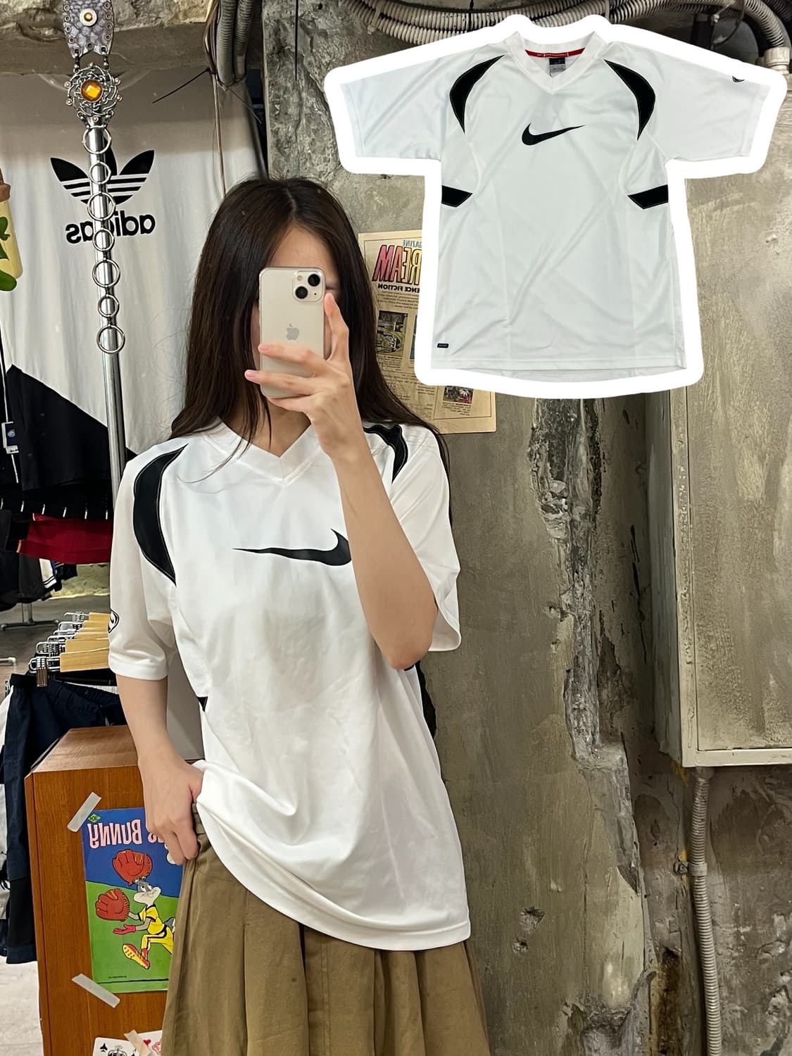 나이키 풋볼 DRI-FIT 기능성 반팔티 화이트 M #csz462 상품이미지1