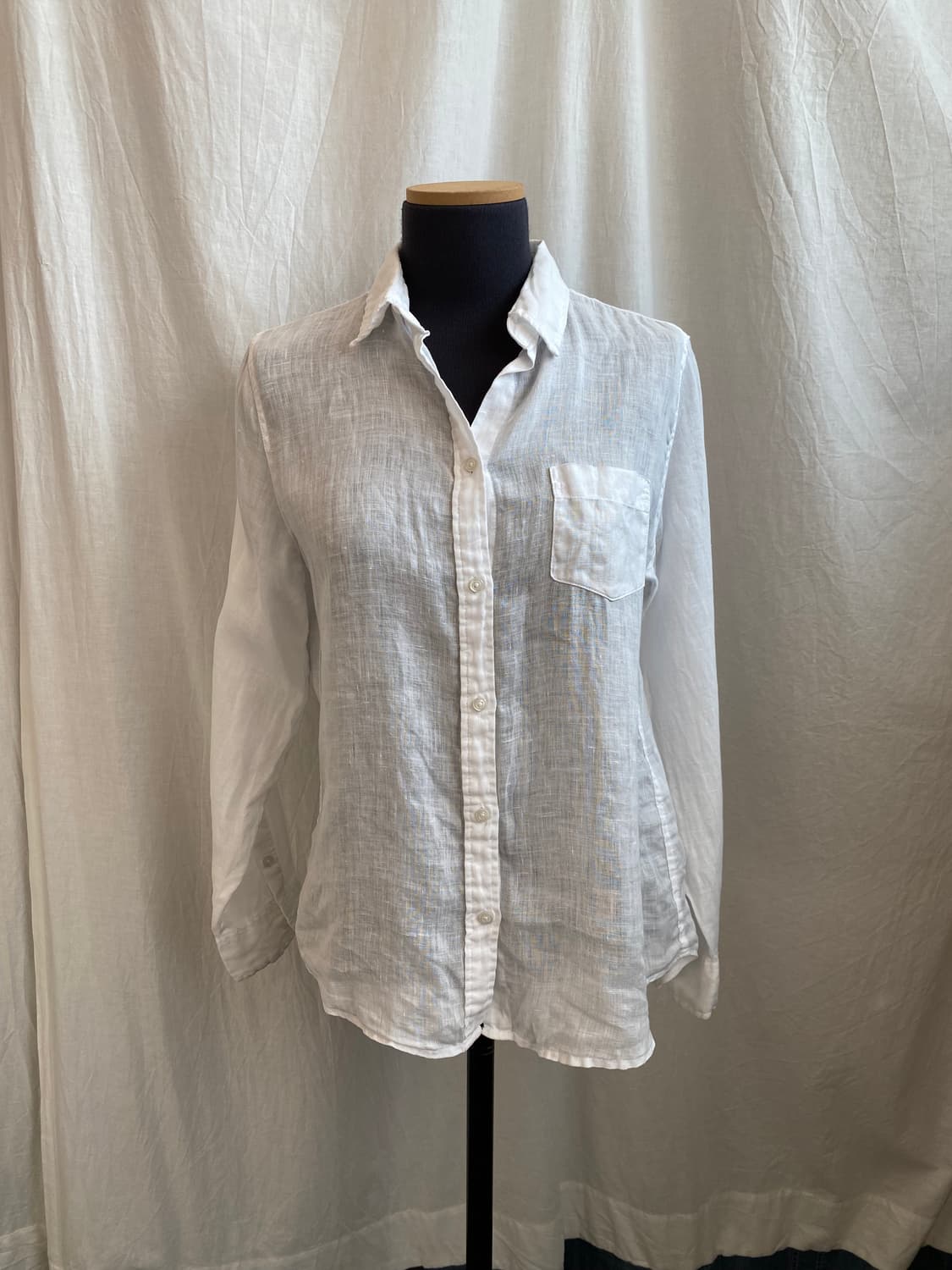 BACK NUMBER 화이트 린넨셔츠(M) 상품이미지1