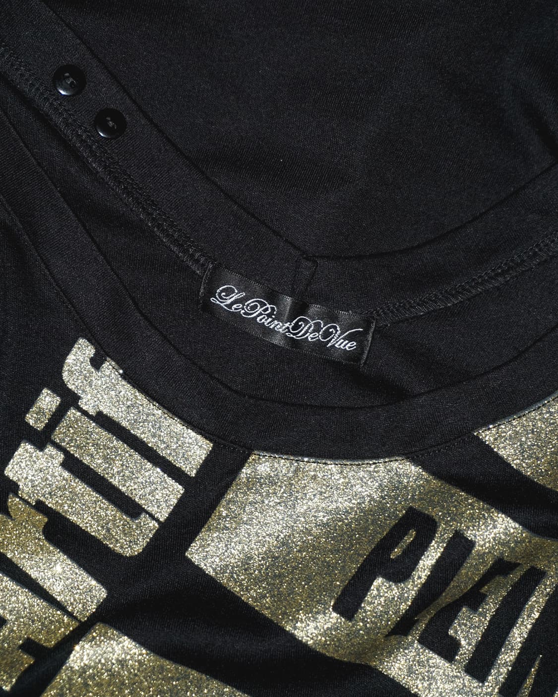 y2k gold lettering shirred t  상품이미지7