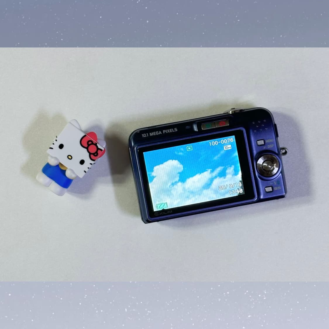 [작례O] 카시오 엑슬림 EX-Z1080 블루 빈티지 카메라 z1050 상품이미지5