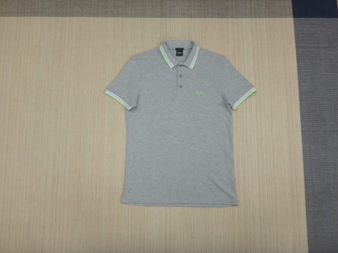 (M/95) 휴고보스 남성 카라넥 반팔 면 티셔츠 상품이미지1