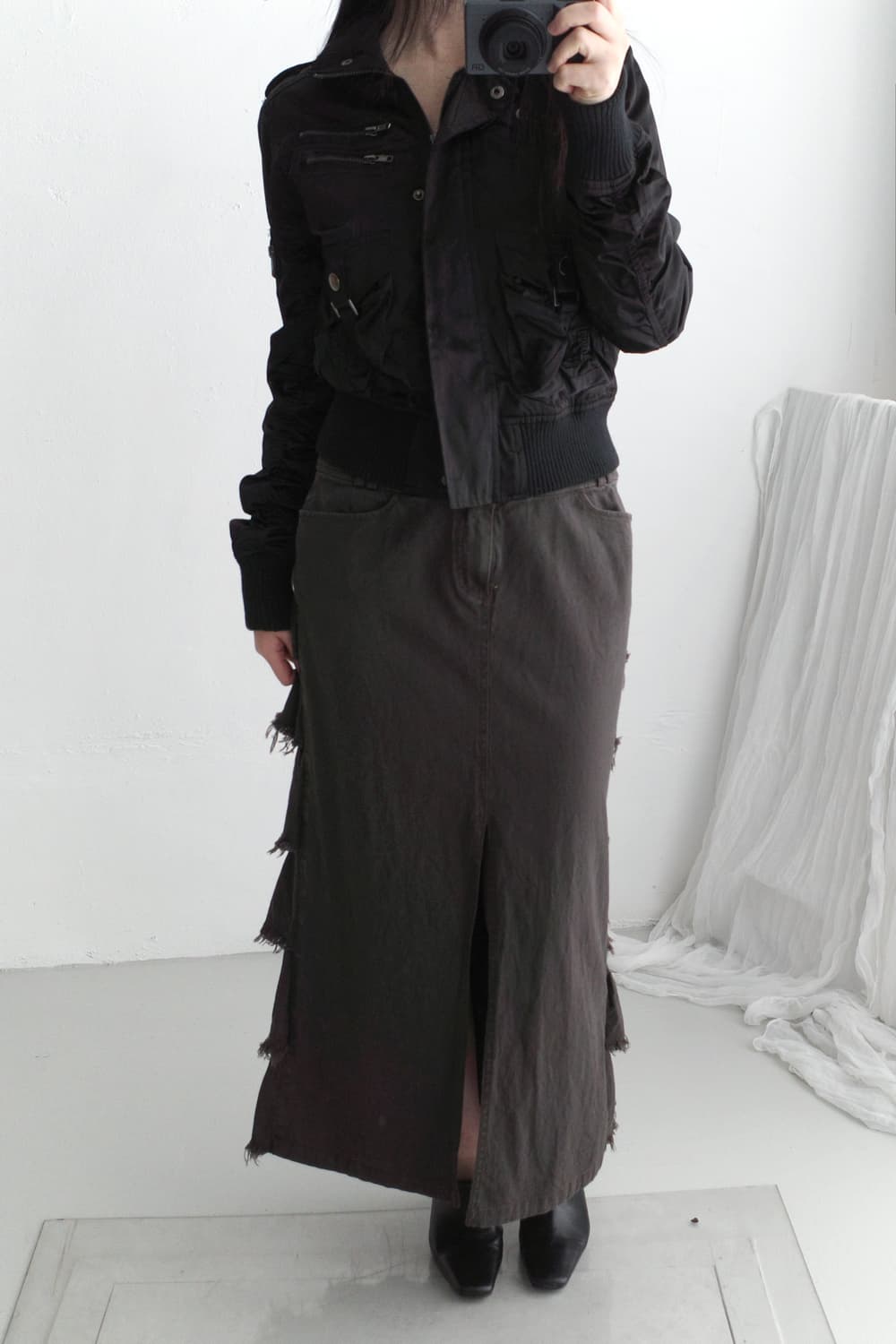 prime) frill long damage skirt 상품이미지5