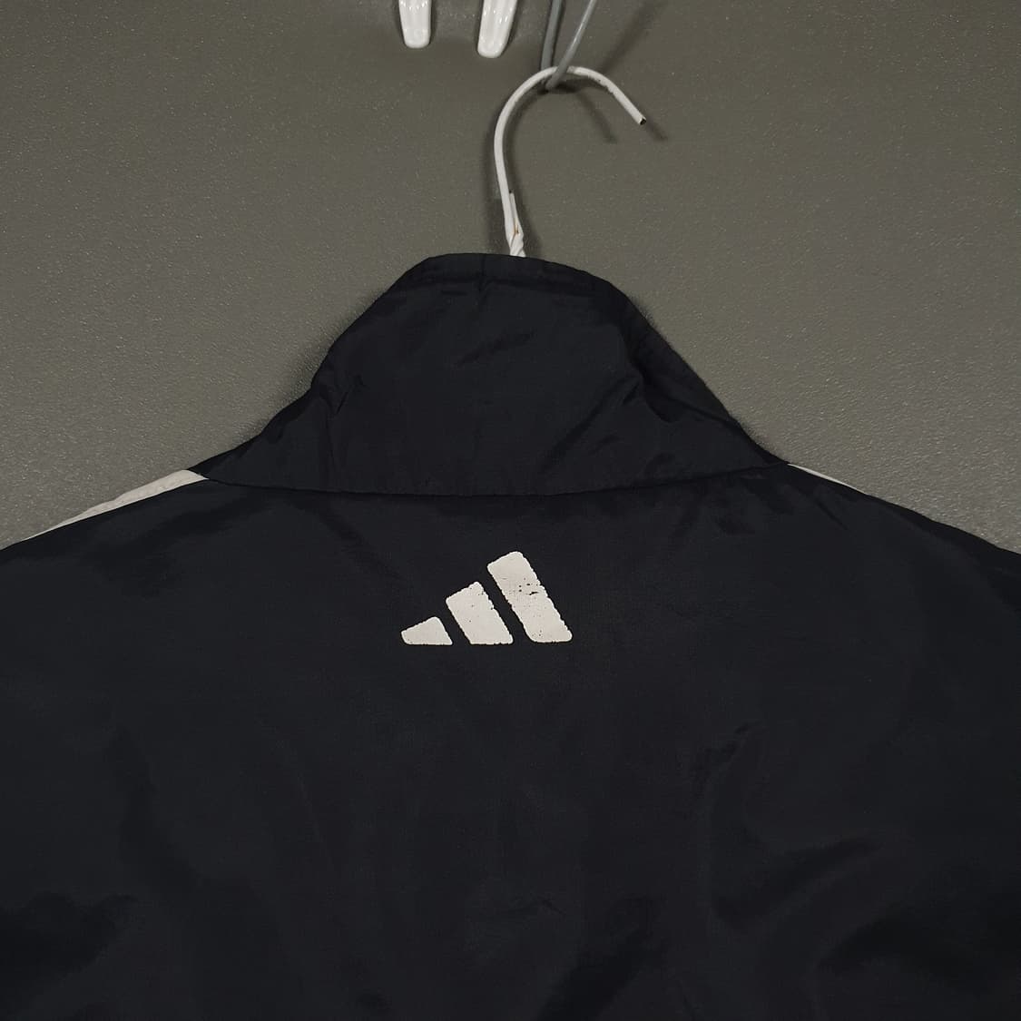 115 (3XL) 아디다스 대장급 올드 삼선 바람막이 집업 자켓 블랙 상품이미지10