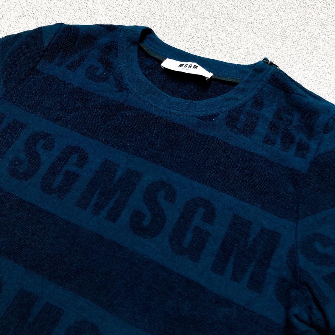 MSGM 엠에스지엠 패턴 반소매 스웨터 반팔티(M) 상품이미지1