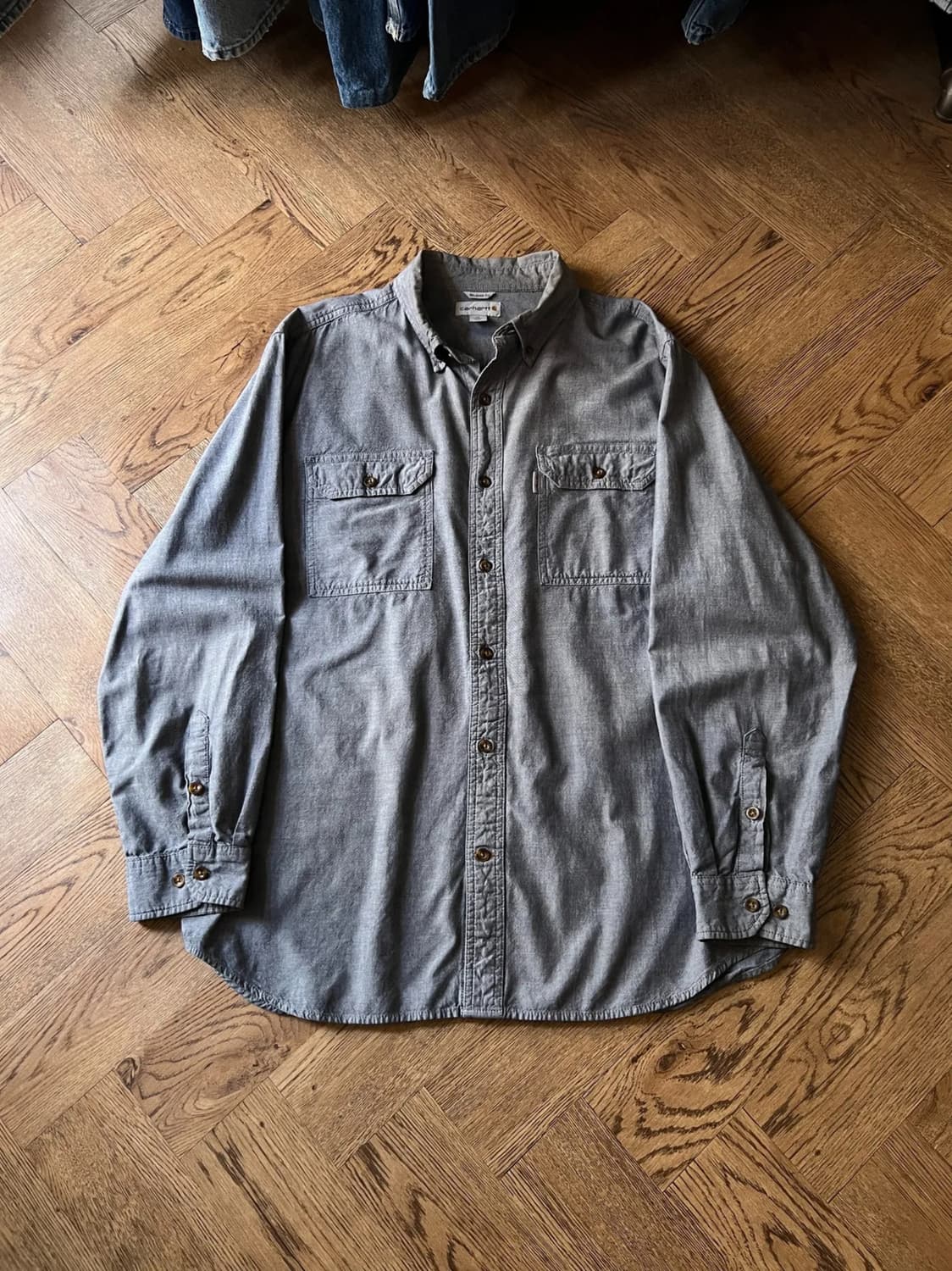 [XL]칼하트 USA 2포켓 샴브레이 워크 셔츠 상품이미지1